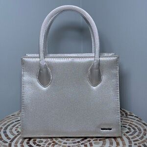 Nine West Shimmering Silver Satchel